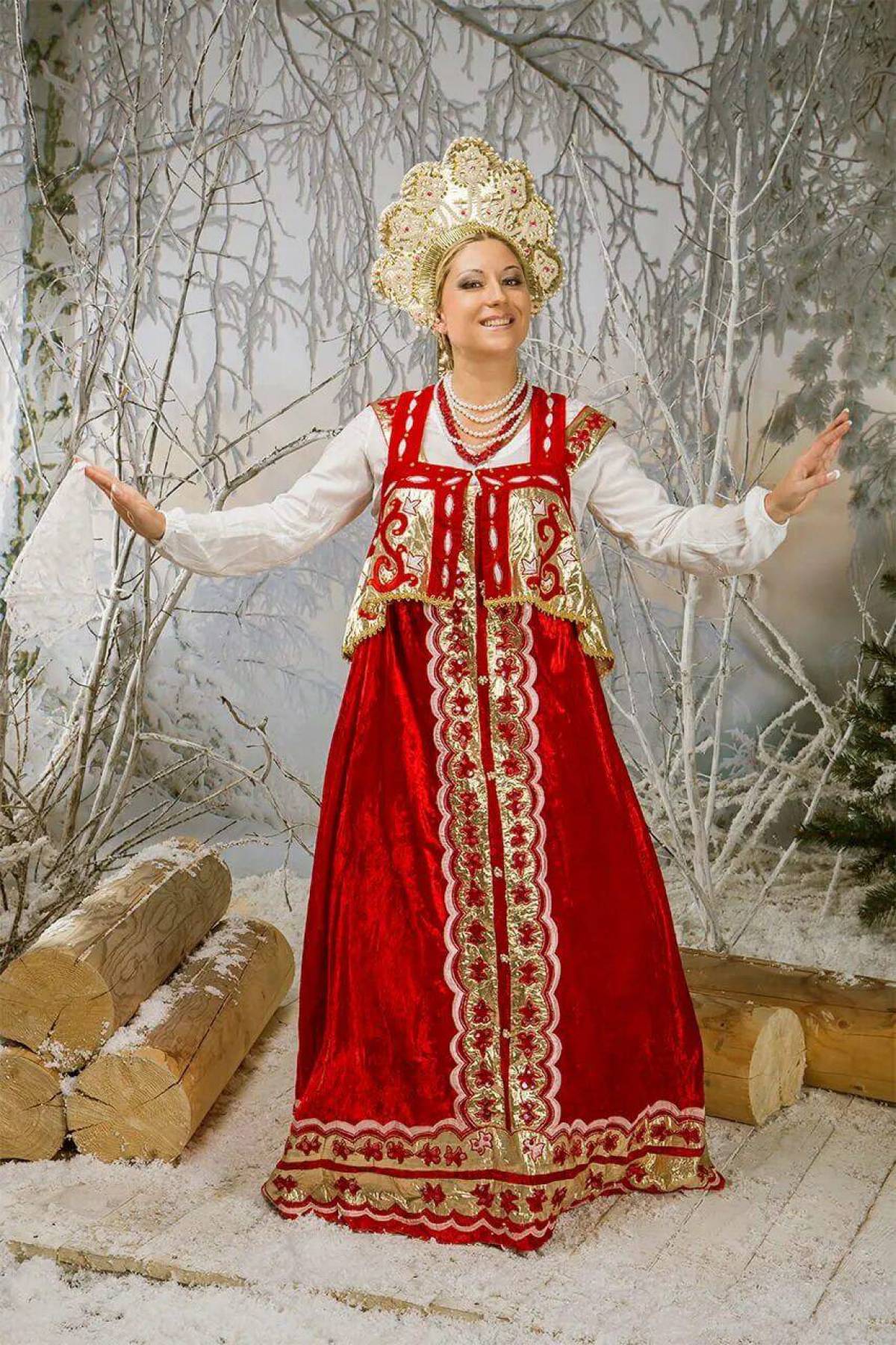 Girls in Slavic costumes in Hovrach