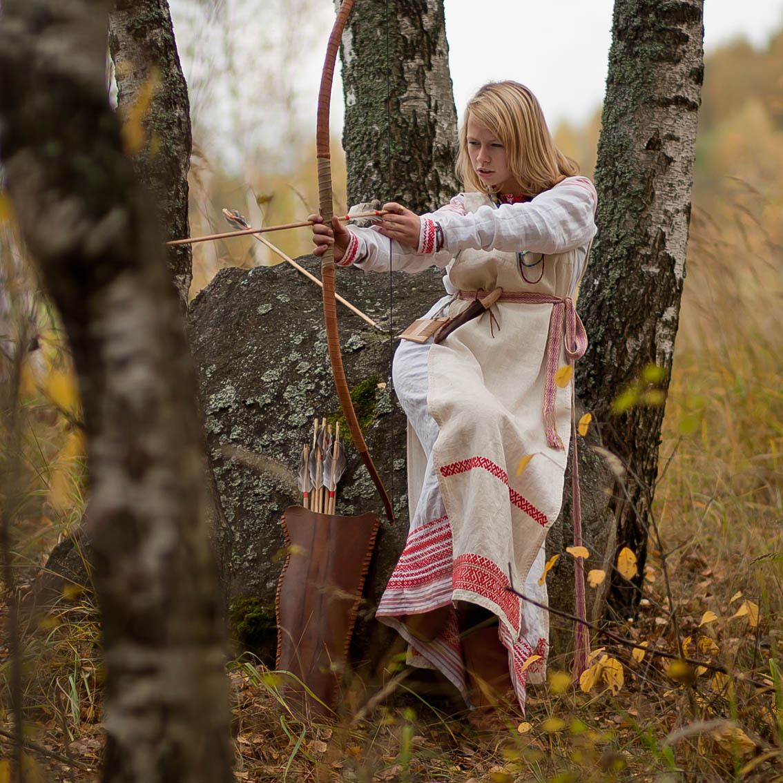Sexy photo Girls in Slavic costumes in Hovrach